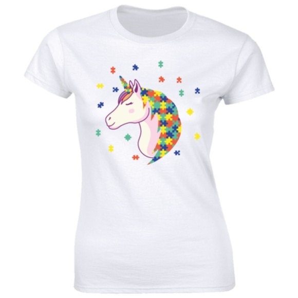 Beautiful Magical Rainbow Unicorn T-shirt Tee - Picture 1 of 3
